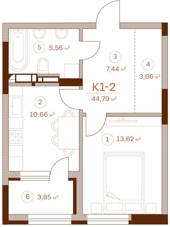 Квартира K1-2.