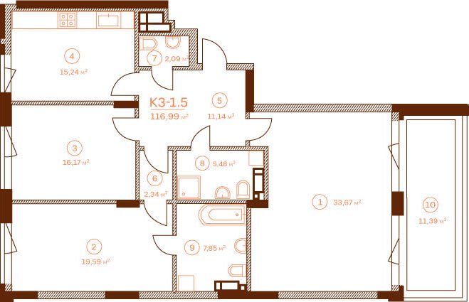 Apartment K3-1.