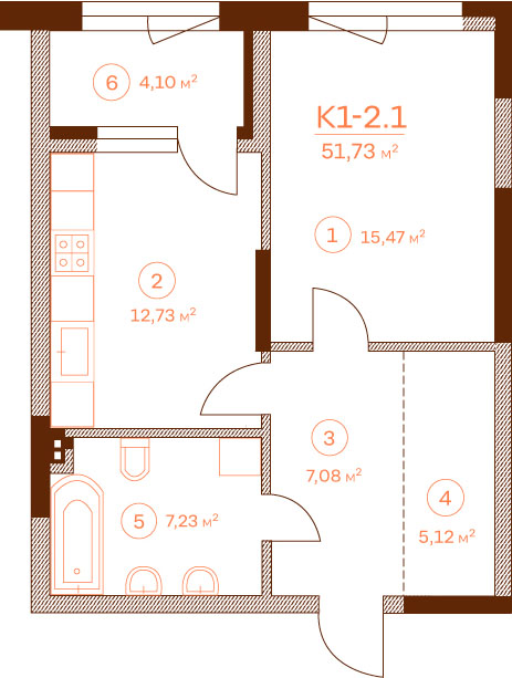 Квартира K1-2.1