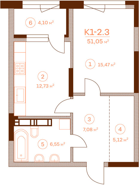 Квартира K1-2.